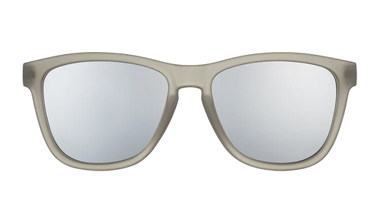 Goodr Going to Valhalla witness sunglasses. Grey and chrome colour