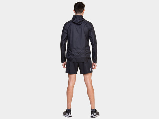 Designed for both mountain trails and city streets, this is the lightest and most compact wind-resistant jacket we've ever made. Weighing just 98g, it's the perfect companion for hill and mountain runners who need extra protection when wind chill sets in, yet just as useful for urban runs. Colour is Black