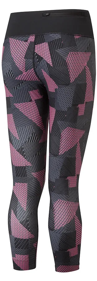 Ronhill's hotpink/black laser leggins rear view