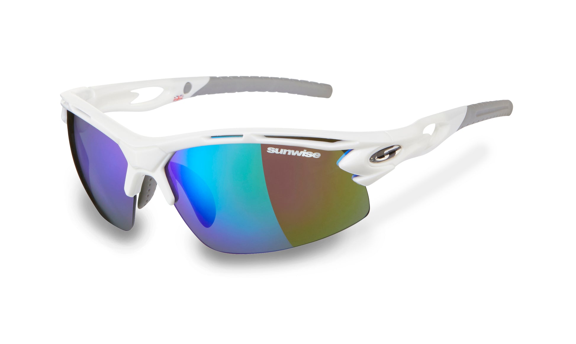 Sunwise vertex sports sunglasses in white