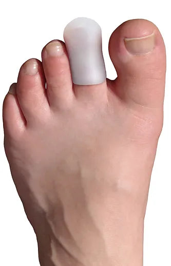 Soft silicon UP toe protector on second toe