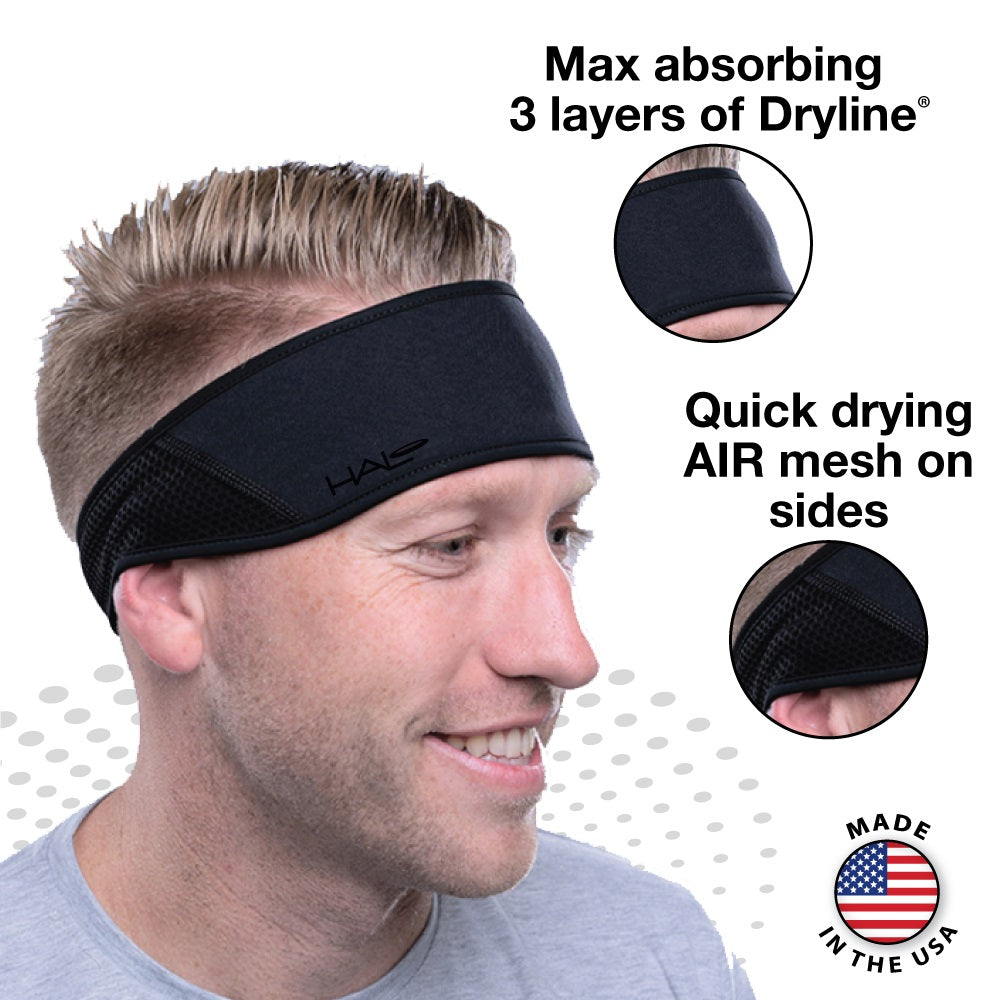 Halo Air Mesh X2 Pullover Headband - Extreme sweating / 2 inch wide headband