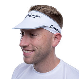 Halo Ultra Light Visor, side view shown on model in White