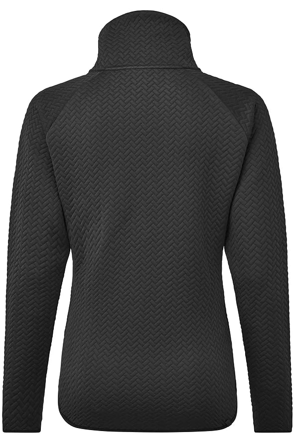 Ronhill's Womens' Life Zest Running Jacket, Rear view. All Black