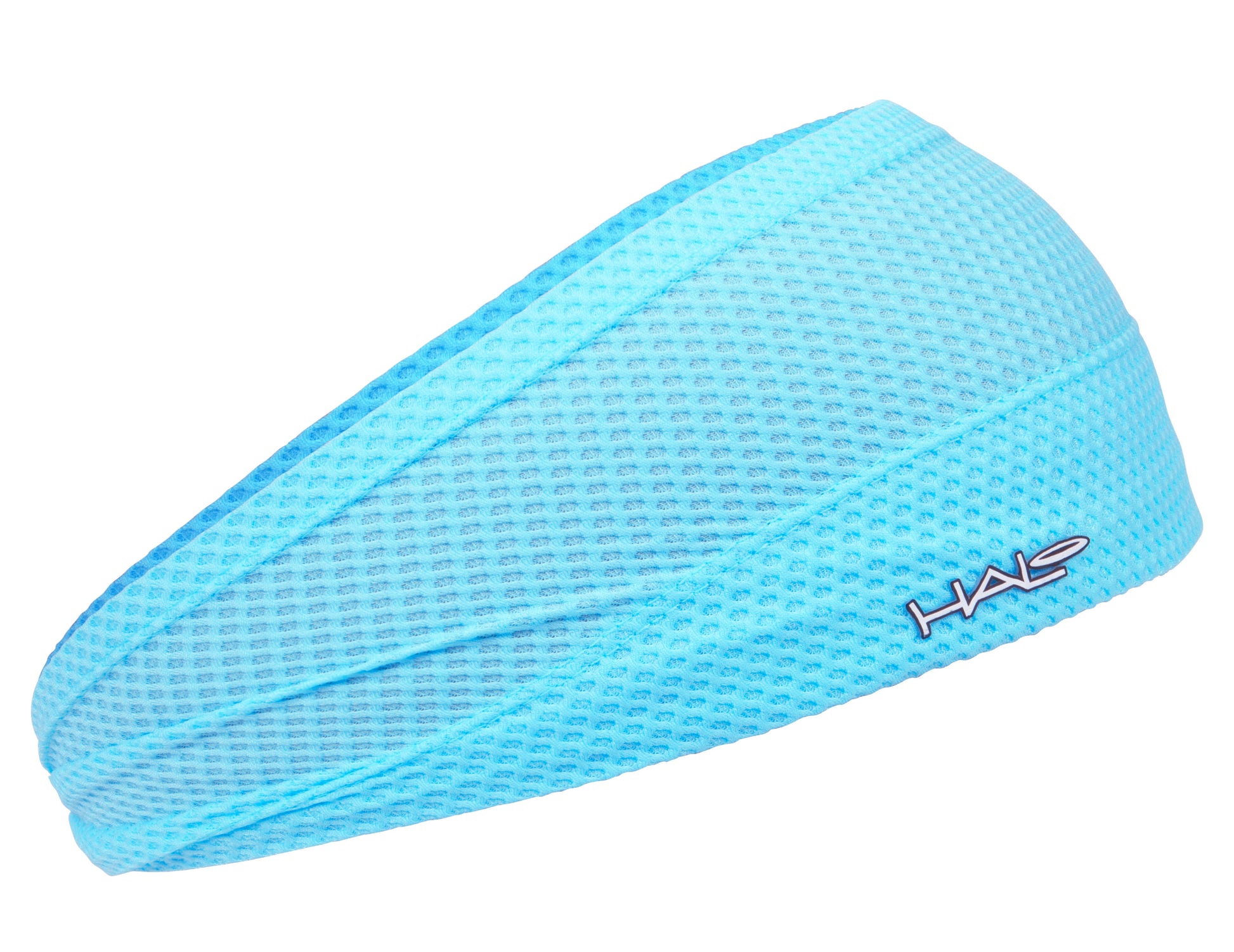 Halo Bandit Pullover head band, side view in Aqua Air.