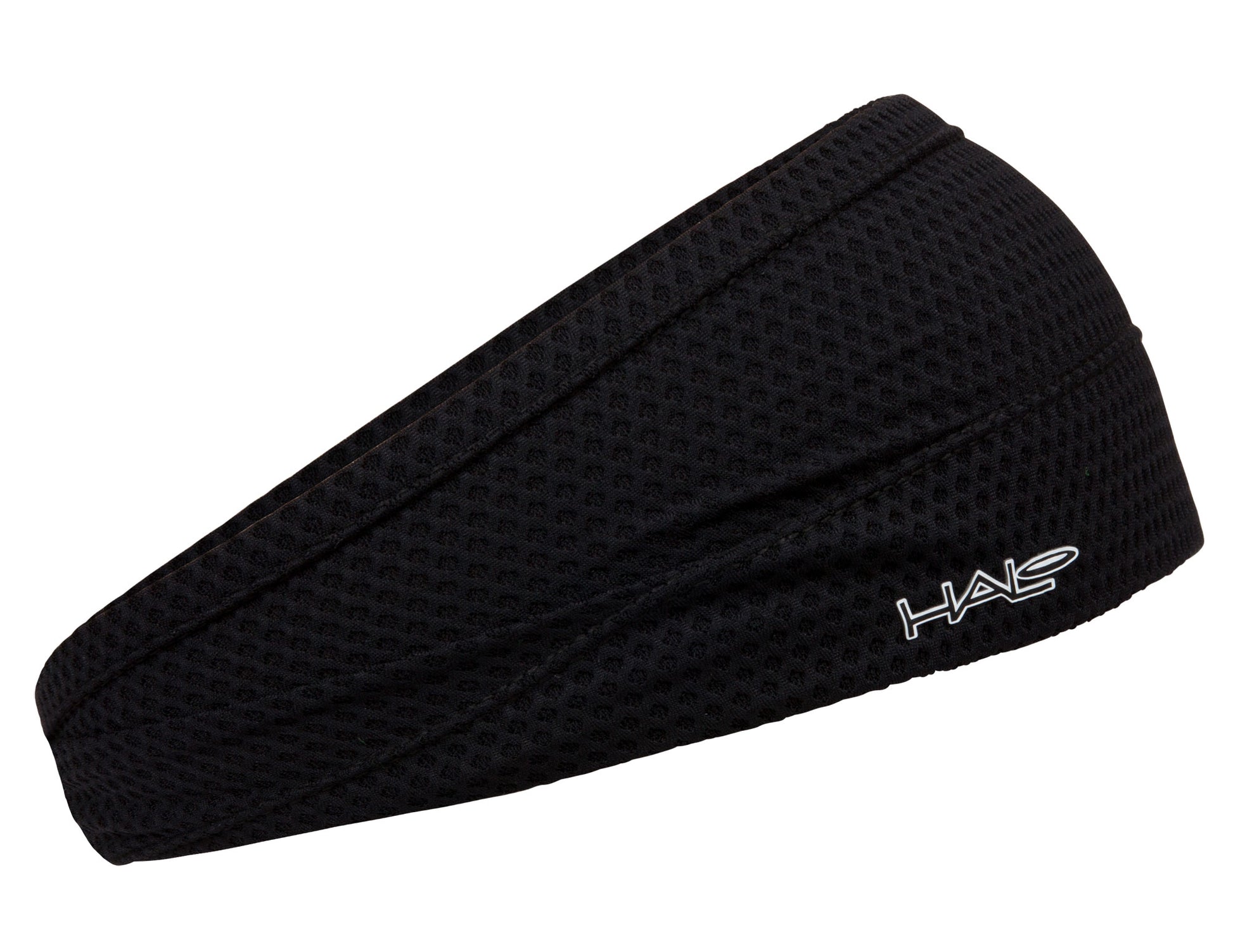 Halo Bandit pullover headband, side view in Black Air.
