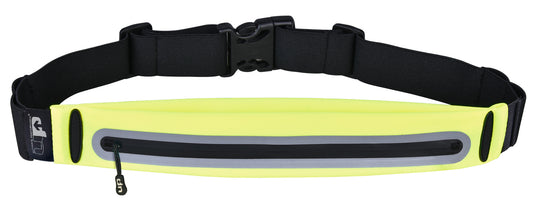 Great value-for-money, expandable runners waist belt from 1000mile UP. Perfect for phones, keys and essentials - with the addition of reflective safety and range of colours and fashionable prints. Water proof bag and zip to keep your valuables dry. available in 9 colours.