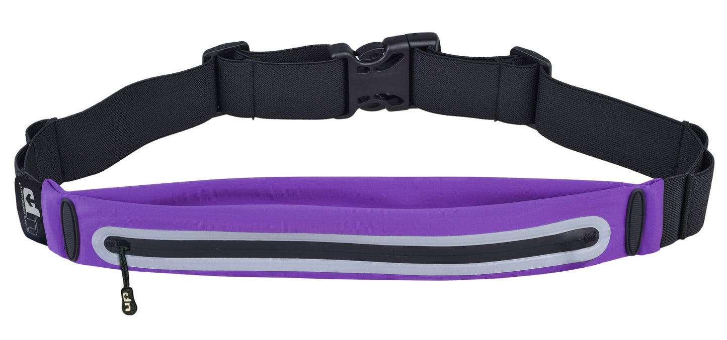 Great value-for-money, expandable runners waist belt from 1000mile UP. Perfect for phones, keys and essentials - with the addition of reflective safety and range of colours and fashionable prints. Water proof bag and zip to keep your valuables dry. Available in 9 different colour designs.