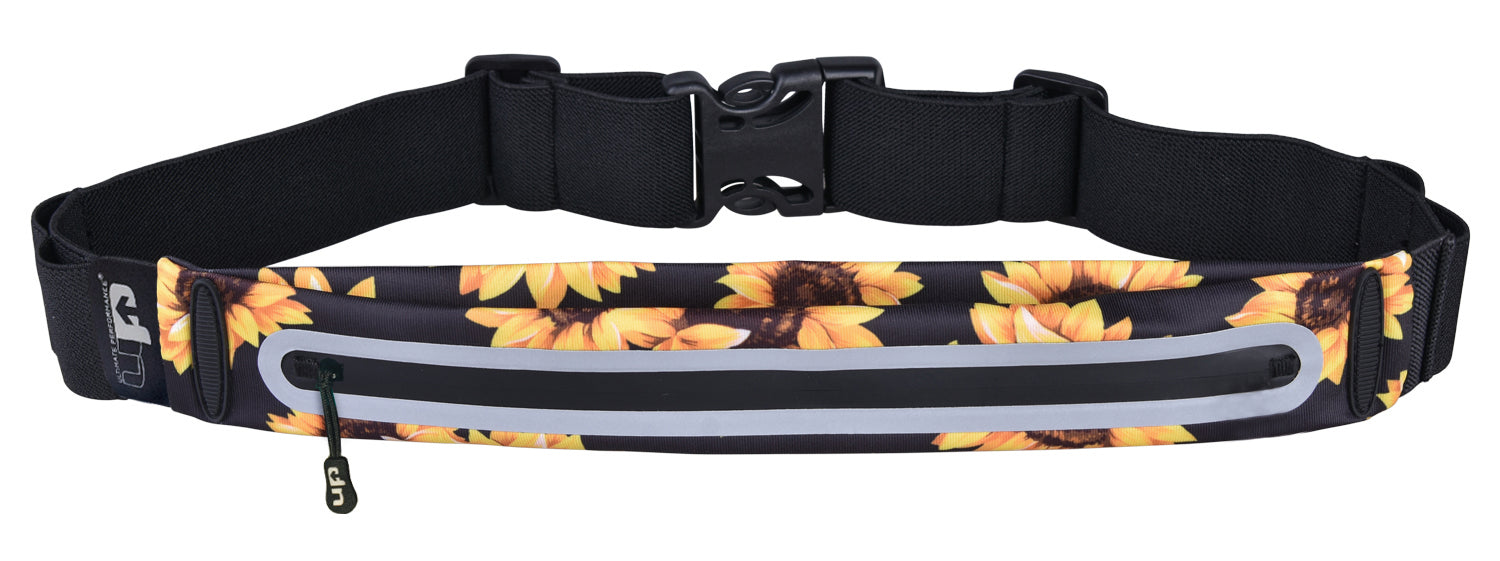 Great value-for-money, expandable runners waist belt from 1000mile UP. Perfect for phones, keys and essentials - with the addition of reflective safety and range of colours and fashionable prints. Water proof bag and zip to keep your valuables dry. Available in 9 different colour designs.