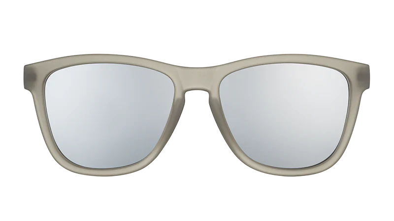 Goodr Going to Valhalla witness sunglasses. Grey and chrome colour