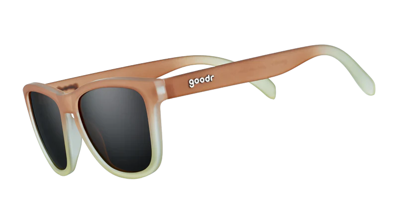 Goodr Three Parts Tee Sunglasses. Brown frames