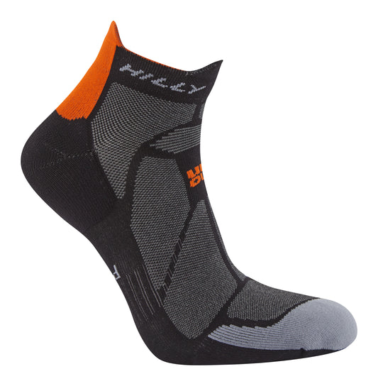 Hilly - Marathon Fresh Socklet Running Socks Black/Orange - Unisex