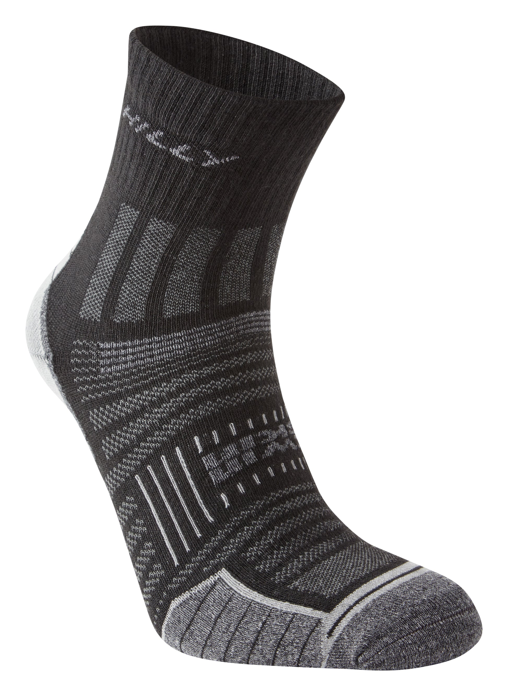 The ultimate anti-blister double layer sock. Minimises friction on your foot to keep your feet comfortable. Colour is Black