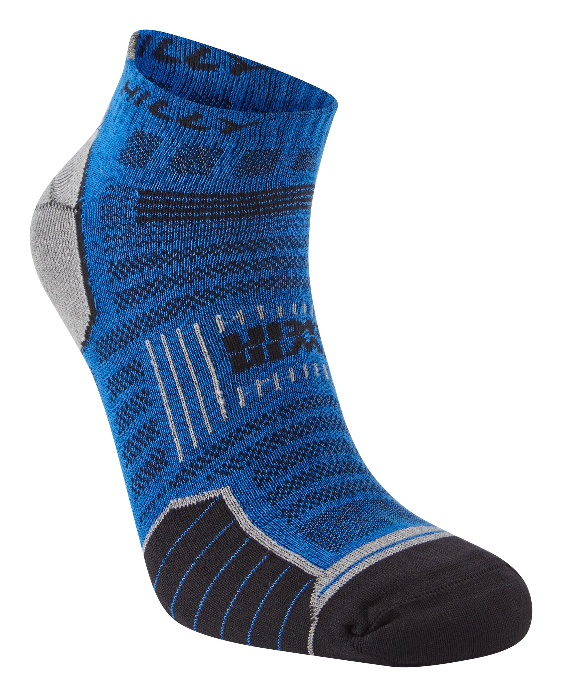 The ultimate anti-blister double layer sock. Minimises friction on your foot to keep your feet comfortable. Colour  is Blue