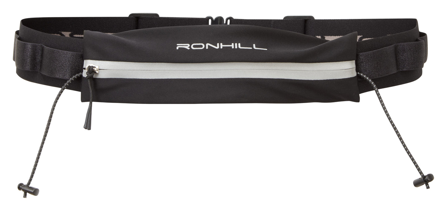 Stay primed for race day with the Ronhill Marathon waist belt, providing a bounce-free fit and easy organisation of your essentials.

With a place for everything from your race number to your smartphone, this running waist belt is a must-have for your next race day.
You can keep your energy close at hand with the 8 gel loops in two different sizes. Colour is black with reflective strips