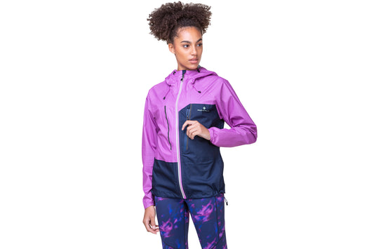 Ronhill Women's Tech Fortify Jacket, colour - Dark Navy / Fuschia