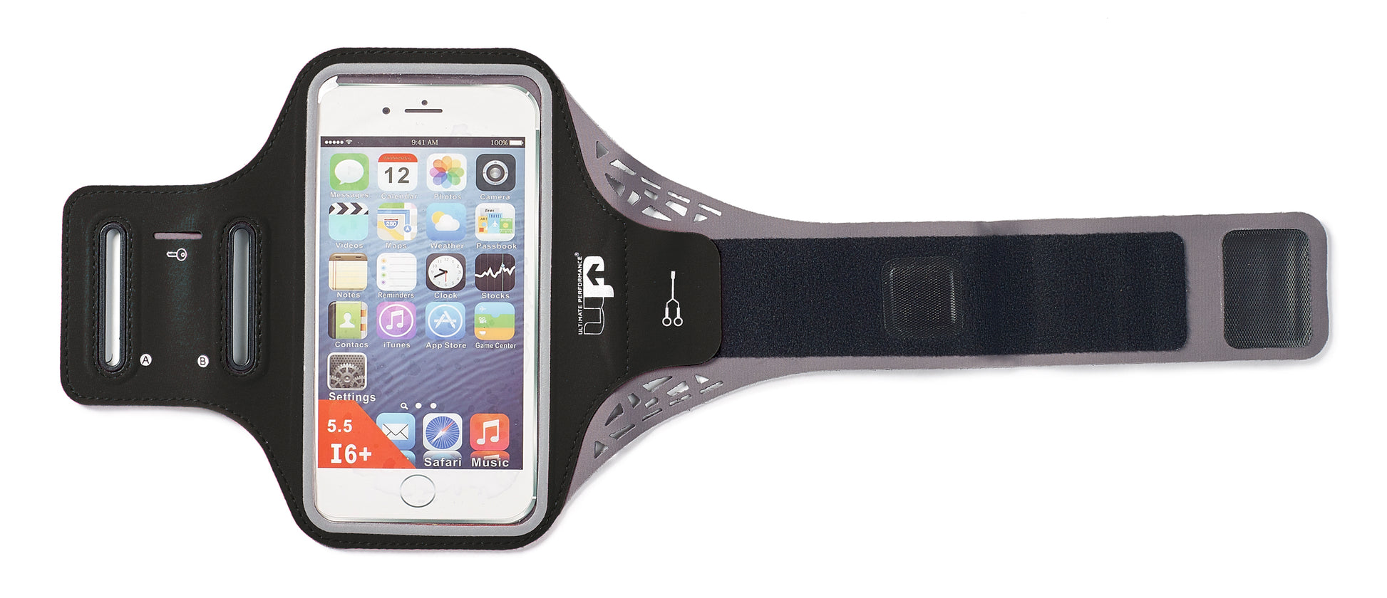 Ridgeway Phone Holder Armband features a clear plastic pouch for use on the run. The Case is Black