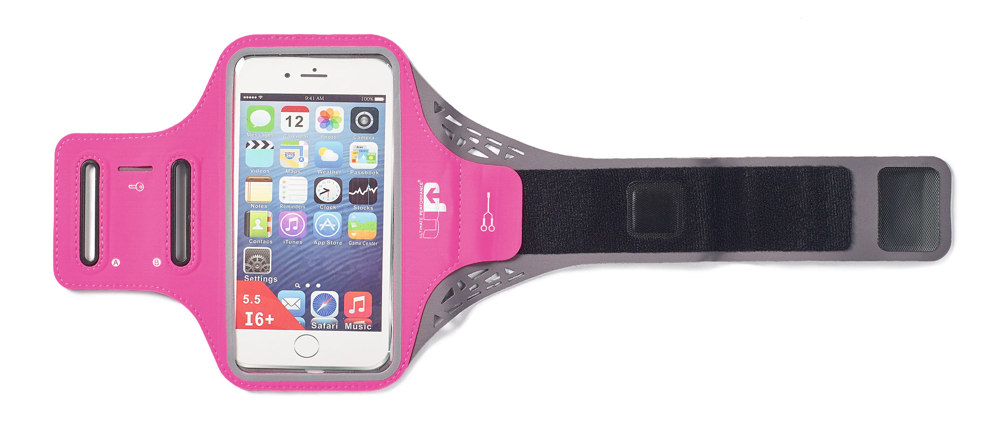 Ridgeway Phone Holder Armband features a clear plastic pouch for use on the run. The Case is Pink