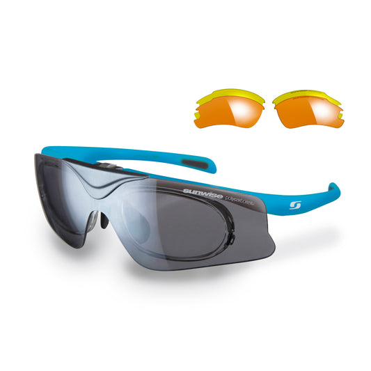 Sunwise Austin Sunglasses with interchangeable lenses in blue