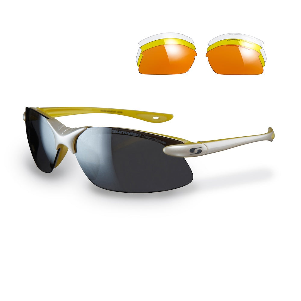 Sunwise sports sunglasses, Windrush, white with additional lenses