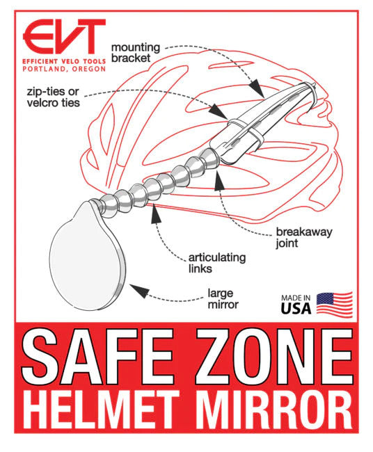 EVT Safe Zone Cycling Helmet Mirror