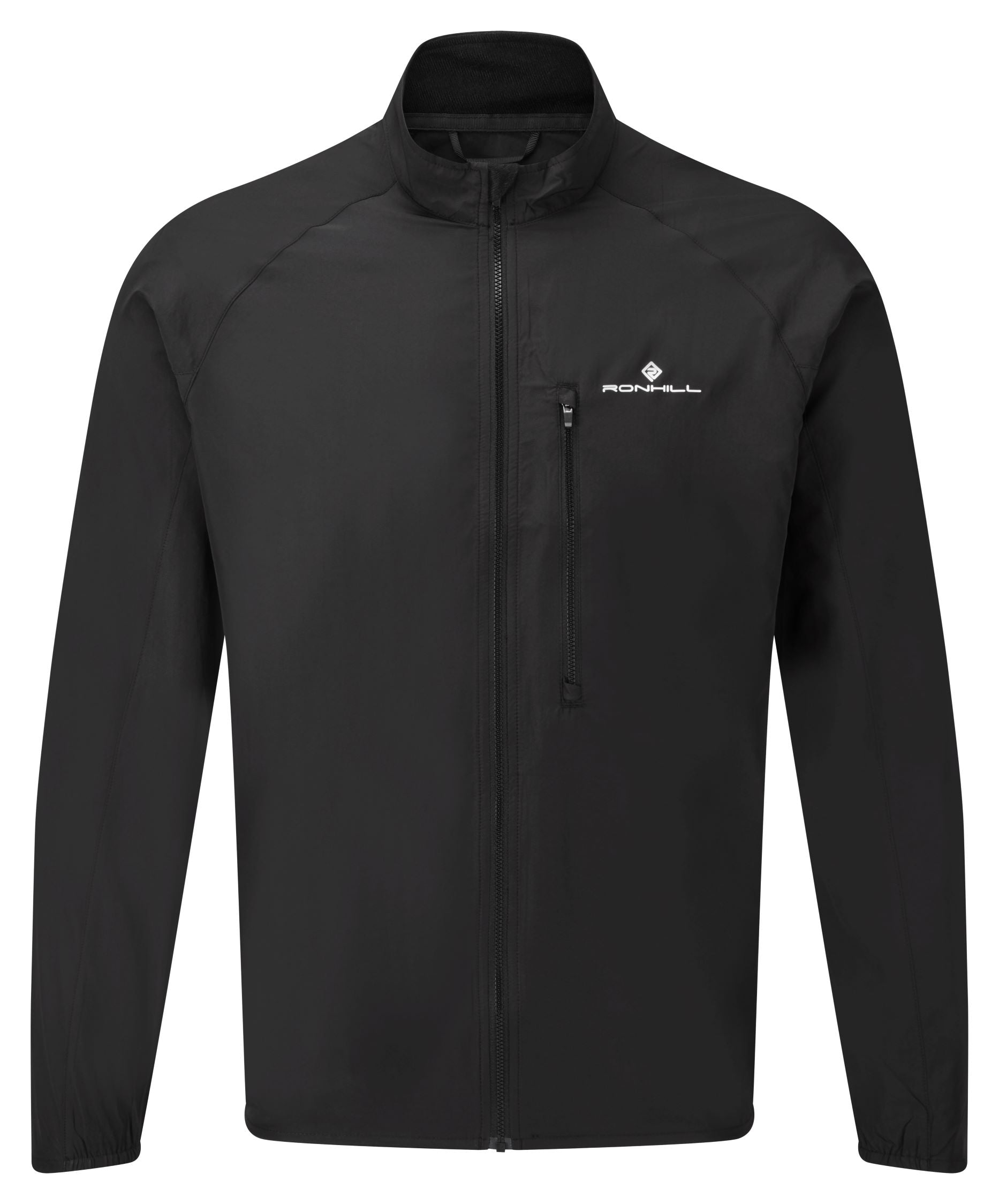 Mens Core Jacket by Ronhill in a Black Colour - Front View