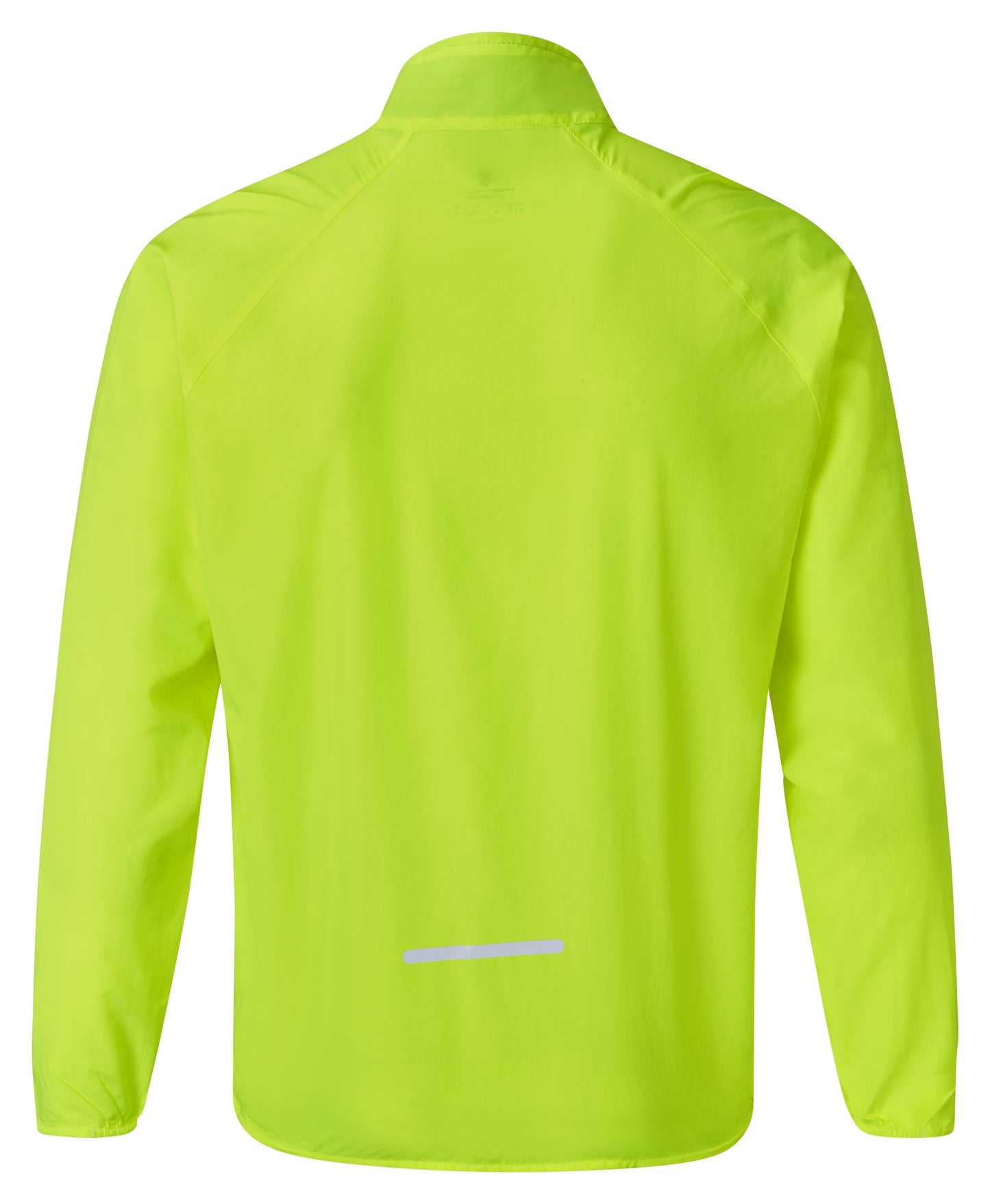 Mens Core Jacket by Ronhill in a Fluro Yellow Colour - Back view