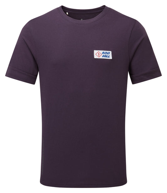 Men's cotton shirt - Ronhill Life Seventies tee in Nightshade colour 