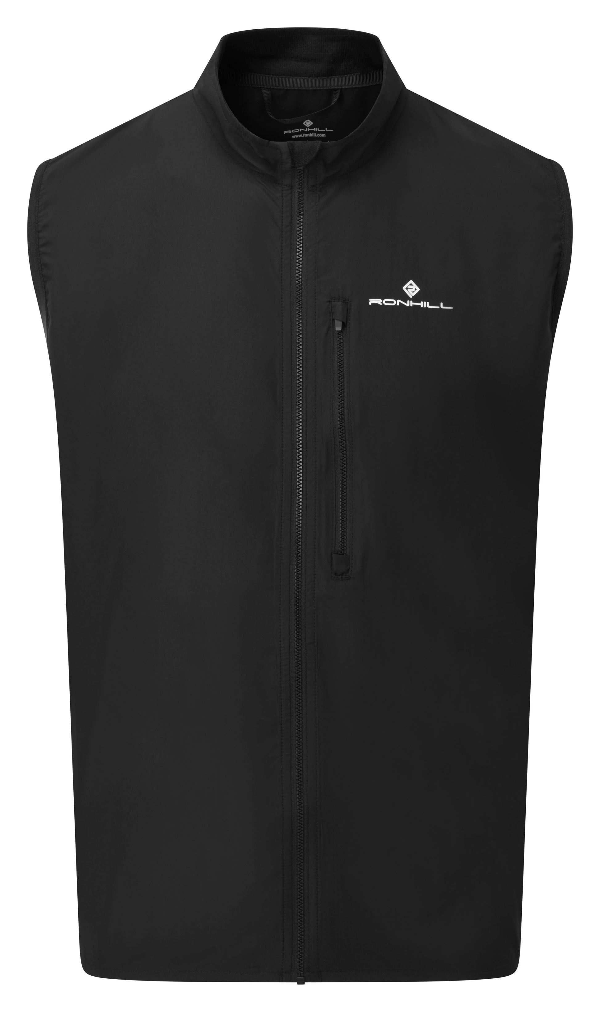 Mens Gilet (Sleeveless Jacket otherwise known as a Tank) by Ronhill in Black colour