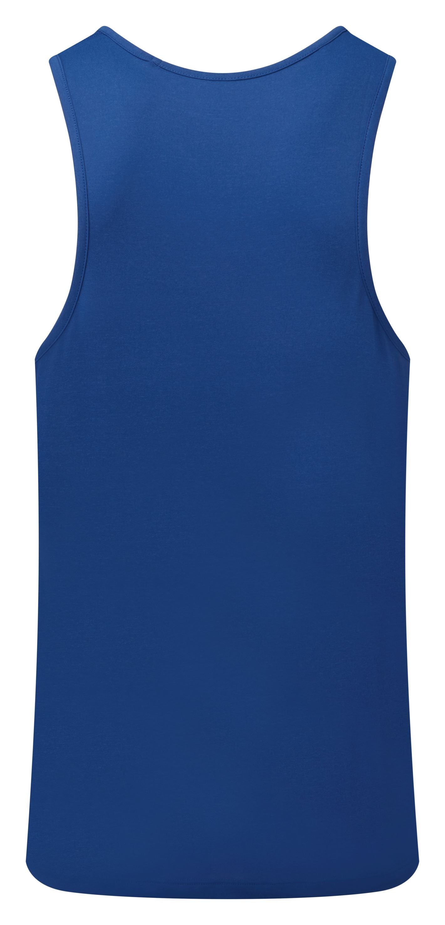 Mens tank top - Mens core vest by Ronhill. Back view of the tank top and is in a dark cobalt colour.