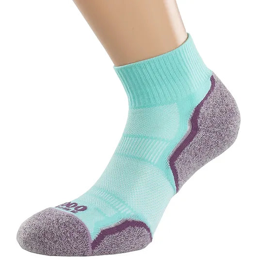 1000 Miles Breeze Anklet Sock in Mint and purple -Women's