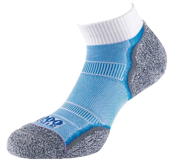 1000 Miles Breeze Anklet Sock in White and Blue -Women's