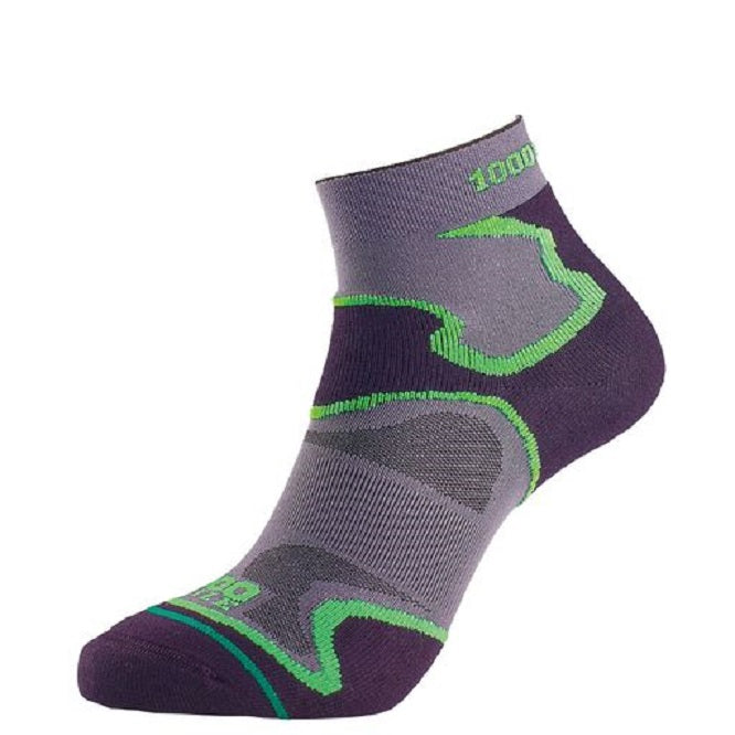 Women's fusion double layer anklet sock in black