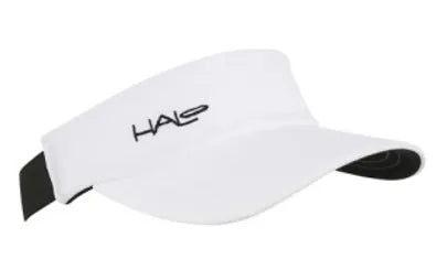 Halo racing visor in white, front view