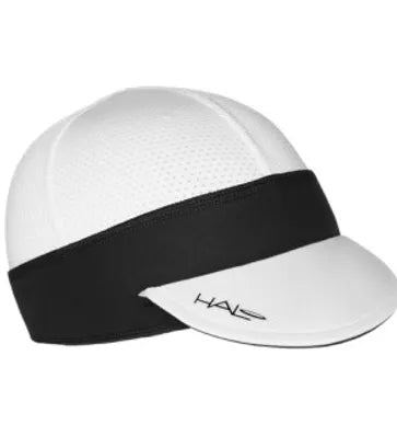 Halo cycling cap in white