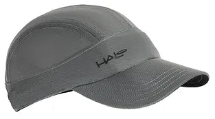 Halo sports hat. side view, in grey
