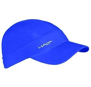 Halo sports hat. side view, in royal blue