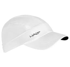 Halo sports hat. side view, in white