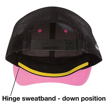 The Halo Hinge Classic Hat showing hinge sweatband down from the back