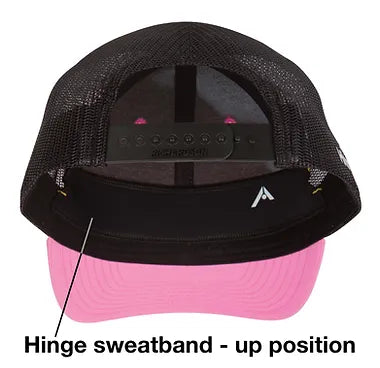The Halo Hinge Classic Hat showing hinge sweatband up from the back