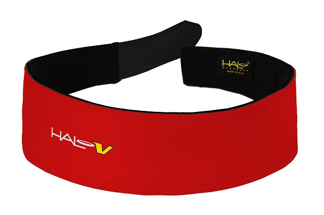 Halo Velcro V Velcro in red, front view