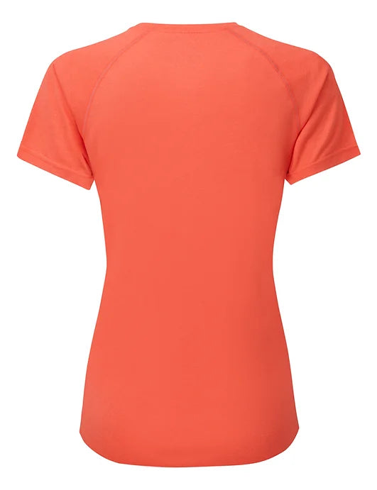 Ronhill's women's Short Sleeve Running T-shirt. Hot pink back view