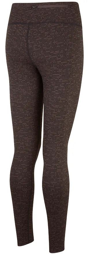 Ronhill's women's deluxe running tights. Both stylish and comfortable with a secure pocket. Colour - COCOA / BLACK back view