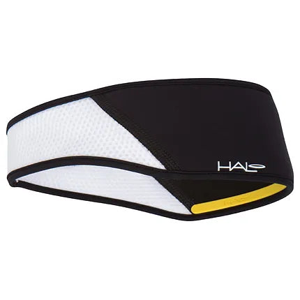 Halo's air mesh pullover head band, white with black